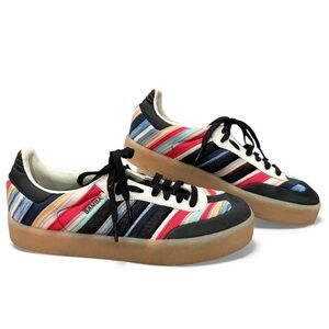 Adidas Samba X KSENIASCHNAIDER Black Multicolor Stripe Colorido Sneaker Size 9.5